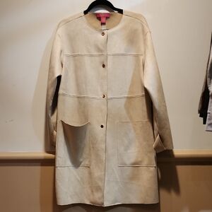 Catherine Malandrino Cream Cape Coat
